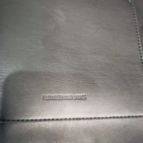 ELIZABETH AND JAMES VEGAN LEATHER BIG TOTE PURSE COGNAC BROWN SHOULDER BAG - Picture 3 of 5